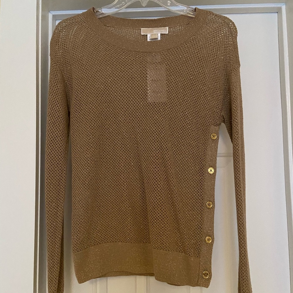 Brand New Michael Kors Gold Sparkle Sweater